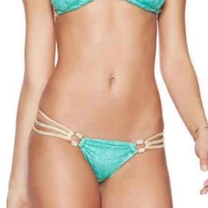 Beach Bunny Madagascar Glam Mint Bikini Bottoms